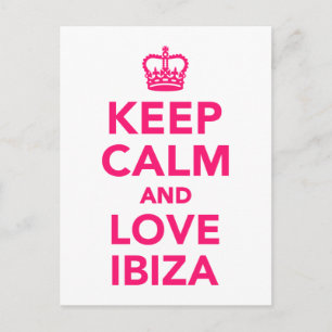 Carte Postale Restez calme et aimez Ibiza