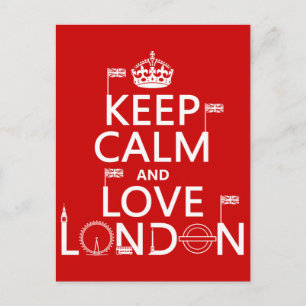 Carte Postale Restez calme et aimez Londres