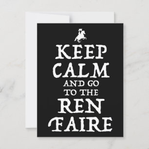 Carte Postale Restez Calme Et Allez À La Foire Ren Faire