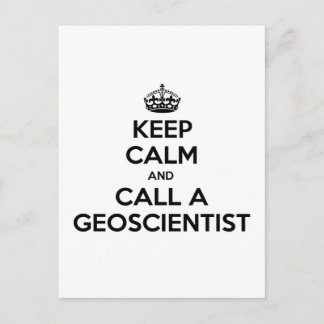 Carte Postale Restez calme et appelez un géoscientifique