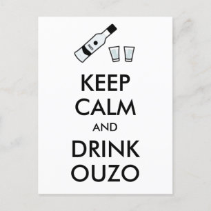 Carte Postale Restez Calme Et Boire De L'Ouzo