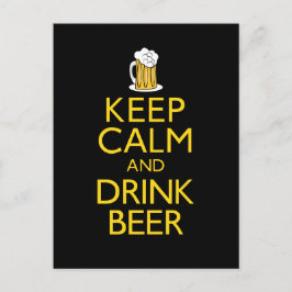 Carte Postale Restez calme et buvez de la bière