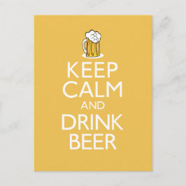 Carte Postale Restez calme et buvez de la bière