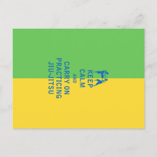 Carte Postale Restez calme et continuez à pratiquer Jiu-Jitsu