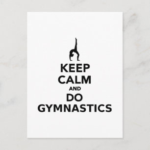 Carte Postale Restez calme et faites de la gymnastique