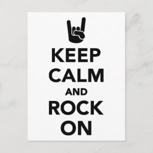 Carte Postale Restez calme et faites du rock sur