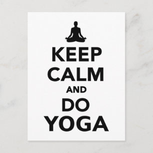 Carte Postale Restez calme et faites du Yoga