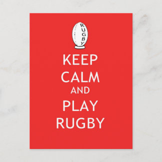 Carte Postale Restez calme et jouez au rugby