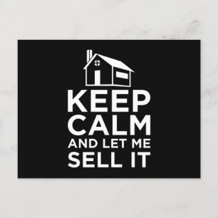 Carte Postale Restez Calme Et Laissez-Moi Le Vendre Immobilier D