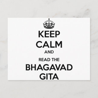 Carte Postale Restez calme et lisez la Bhagavad Gita
