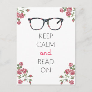 Carte Postale Restez calme et lisez sur