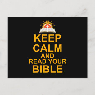 Carte Postale Restez Calme Et Lisez Votre Bible