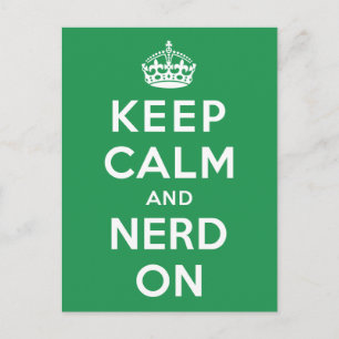 Carte Postale Restez calme et Nerd