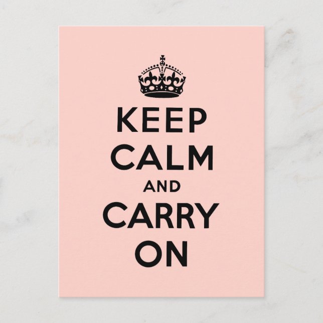 Carte Postale restez calme et poursuivez Original (Devant)