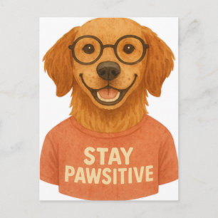 Carte Postale Restez Pawsitive