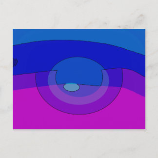 Carte Postale Résumé abstrait violet et bleu 1007