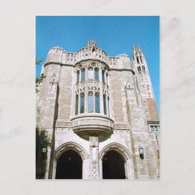 Carte Postale Résumé Bâtiment de l'école de droit à l'Université (Devant)