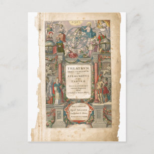 Carte Postale Résumé Page de titre de Theatrum Orbis Terrarum, s