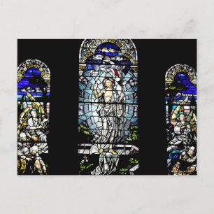 Carte Postale Résurrection de la fenêtre en verre de Jésus