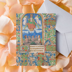 Carte Postale Résurrection Manuscrit médiéval de Pâques