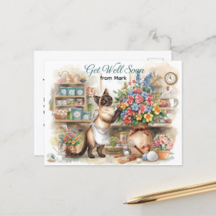 Carte Postale Rétablissez-vous vite avec une balle de golf et de