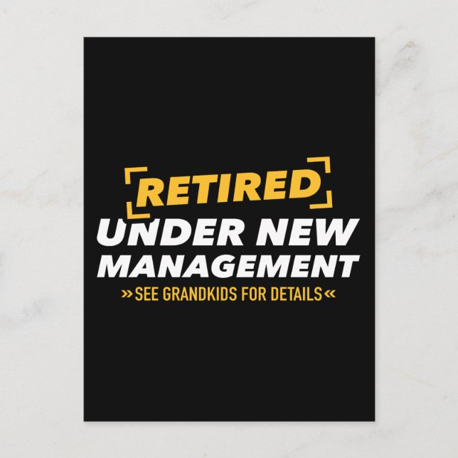 Carte Postale Rétired under new management see grandds (Devant)