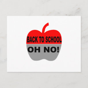 Carte Postale Retour à l'école Oh non