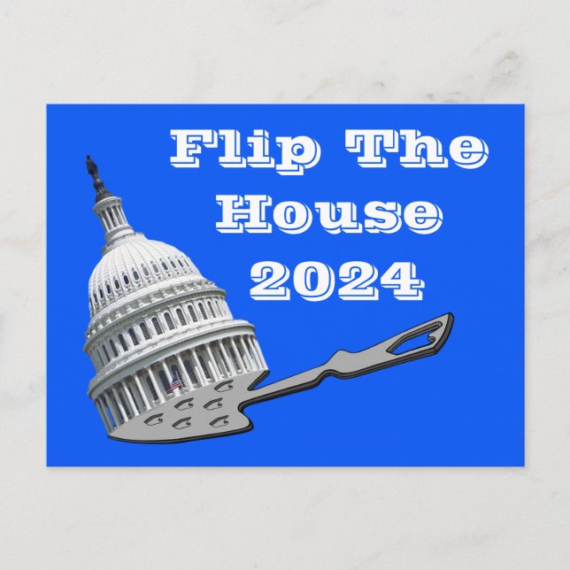 Carte Postale Retourner Le Vote De La Chambre Bleu 2024 (Devant)