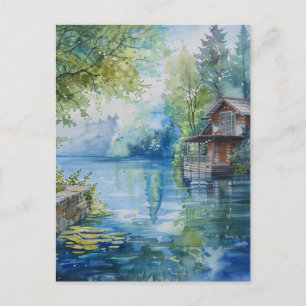 Carte Postale Retraite au bord du lac