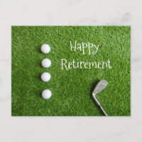 Retraite de golf au golfeur avec balle de golf sur