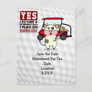 Carte Postale Retraite de golf pour golfer Party