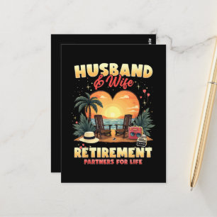 Carte Postale Retraite du mari et de la femme