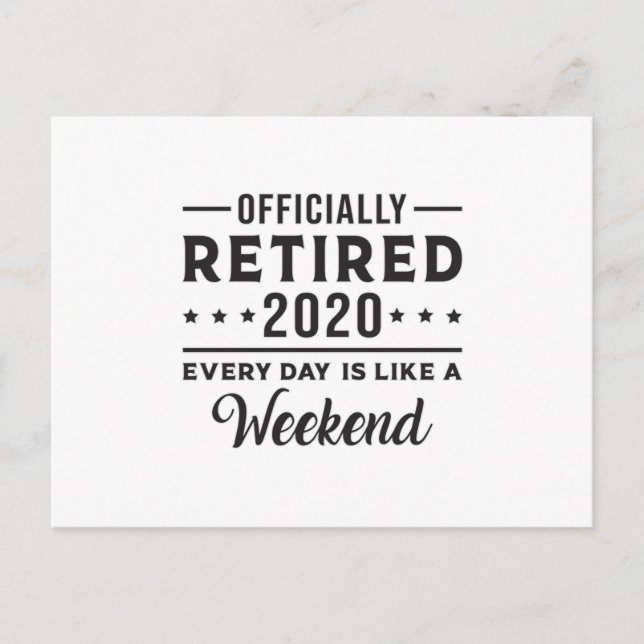Carte Postale Retraite Retraité 2020 Retraite Idée Cadeau Drôle (Devant)