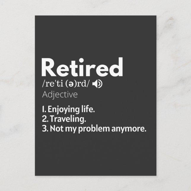 Carte Postale retraite, retraite, retraite, retraite, retraite,  (Devant)