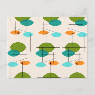 Carte postale Retro Atomic Mobile Motif