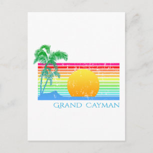 Carte Postale Retro Beach Grand Cayman