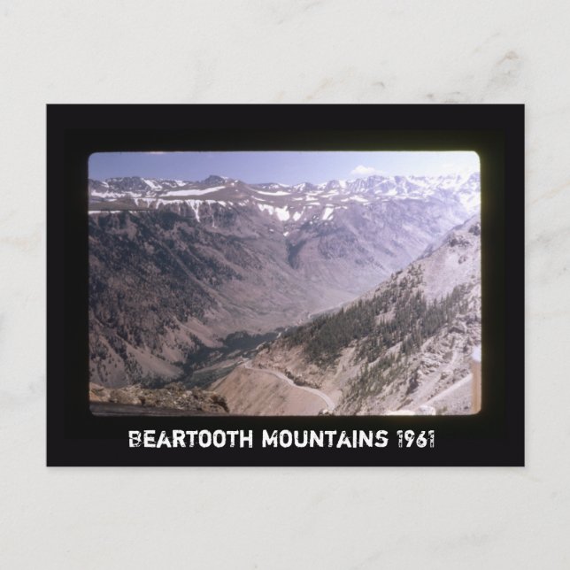 Carte Postale Retro Beartooth Mountains Pittoresque Highway Pays (Devant)