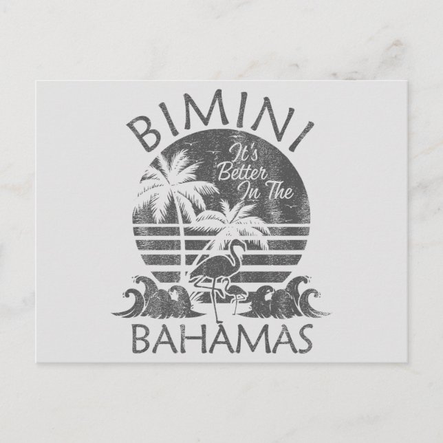 Carte postale Retro Bimini Bahamas Croisière de va (Devant)