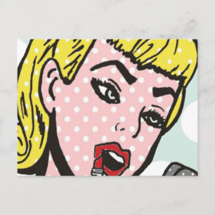 Carte Postale Retro Comic Book