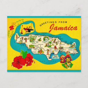 Carte postale rétro de Jamaïque