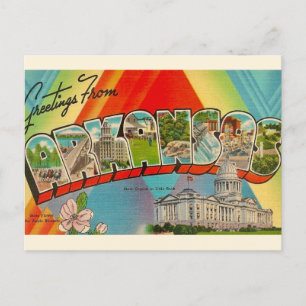 Carte postale rétro de l'Arkansas
