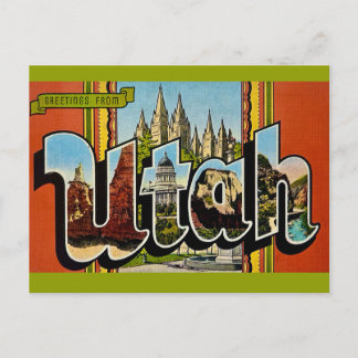 Carte postale rétro de l'Utah