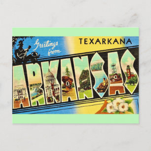 Carte postale rétro de Texarkana Arkansas 