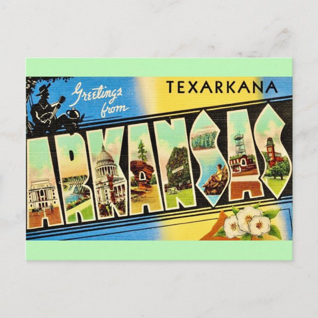 Carte postale rétro de Texarkana Arkansas  (Devant)