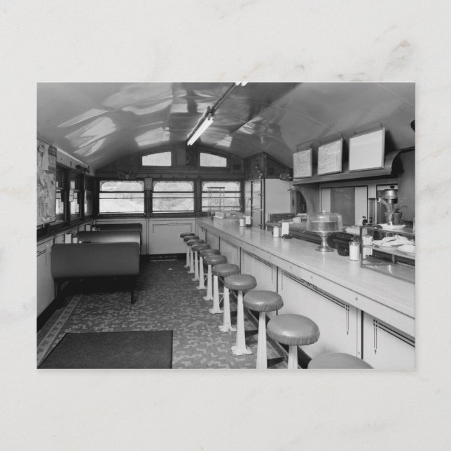 Carte Postale Retro Diner Interior 1950 (Devant)