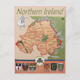 Carte Postale Rétro d'Irlande du Nord