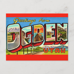 Carte postale rétro d'Ogden Utah