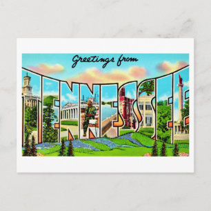 Carte postale rétro du Tennessee