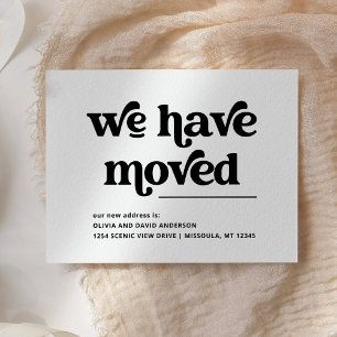 Carte Postale Retro et Boho Black and White Moving Faire-part