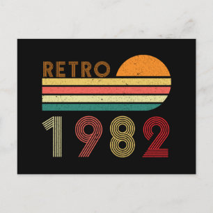 Carte Postale Rétro Fait En 1982 Anniversaire 40 Ans
